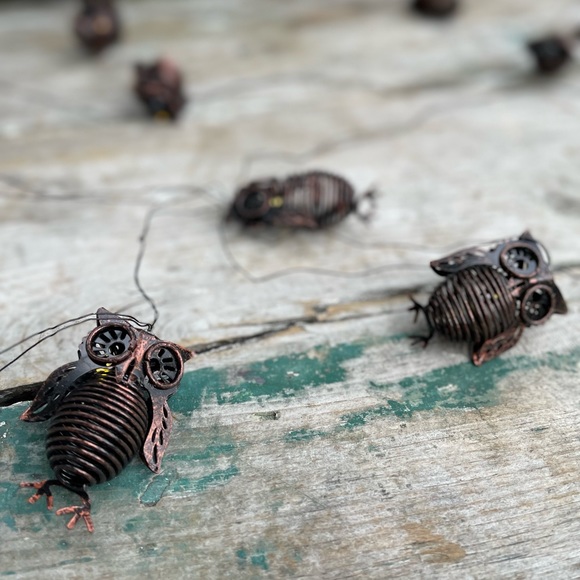 Pier 1 Iron & Copper Owl glimmer strand Flexible LED 10 Ft 15 lights - Picture 4 of 5